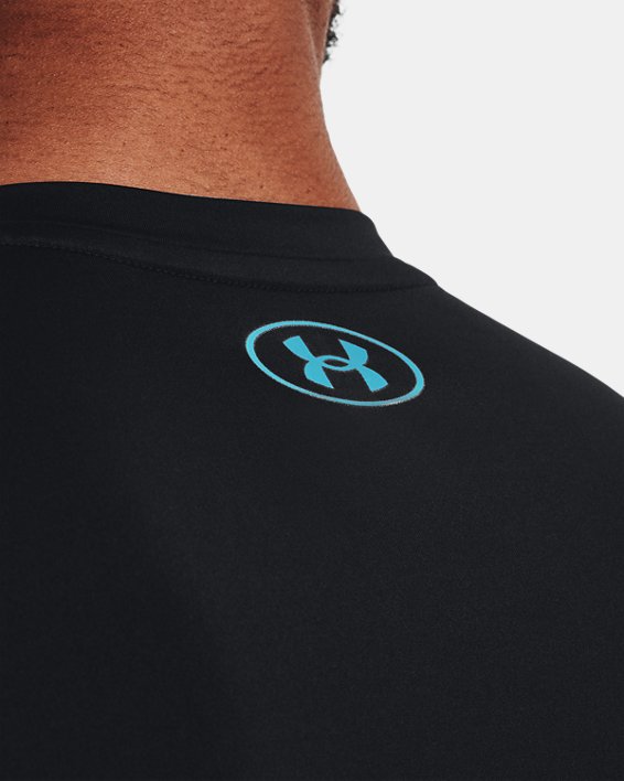 Men's HeatGear® Long Sleeve, Black, pdpMainDesktop image number 3